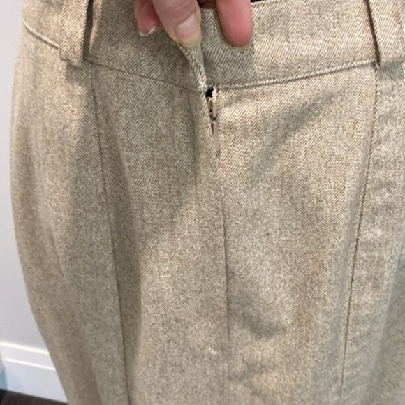 Escada Beige Wool Tweed Long Skirt Size Medium - Picture 11 of 14